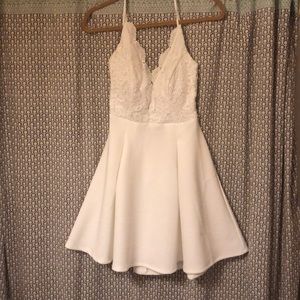 White backless dress
